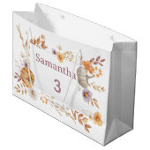 Autumn Gift Bag, Fall Birthday Present Bag for Kid Große Geschenktüte (Vorderseite Schrägansicht)