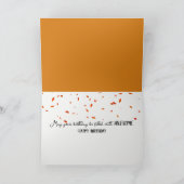 Autumn Ginger Cat Geburtstag Karte (Innenseite)