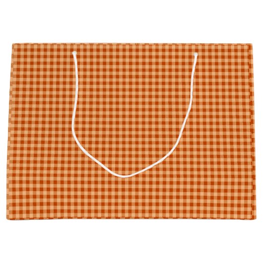 Autumn Gingham Erntedank Große Geschenktüte (Vorderseite)