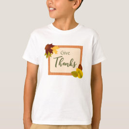 Autumn Gingham Erntedank Kid's T - Shirt