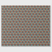 Autumn Ginkgo Leaf Pattern Geschenkpapier (Flach)