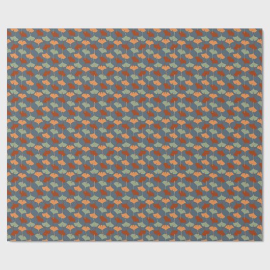 Autumn Ginkgo Leaf Pattern Geschenkpapier (Flach)