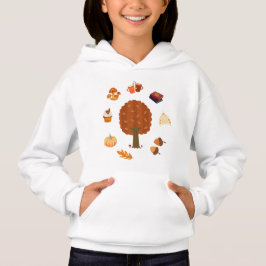 Autumn girl's jumper hoodie