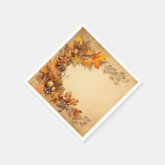 Autumn Glimmer: Kranzernte Serviette (Ecke)