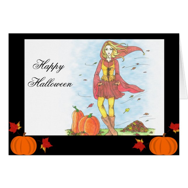 Autumn Glory Halloween Card (Vorderseite (Horizontal))