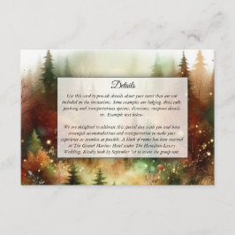 Autumn Glow in the Enchanted Forest Wedding Begleitkarte