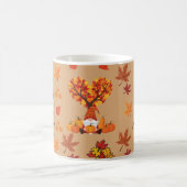 Autumn Gnome Pumpkin Fall Art Print Kaffeetasse (Mittel)