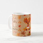 Autumn Gnome Pumpkin Fall Art Print Kaffeetasse (Vorderseite Links)