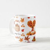 Autumn Gnome Pumpkin Fall Art Print Kaffeetasse (Vorderseite Links)