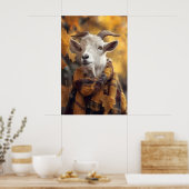 Autumn Goat Art Print, Rustic Fall Poster (Küche)