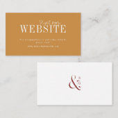 Autumn Gold moderne typografie Website Insert card Platzkarte (Vorne/Hinten)