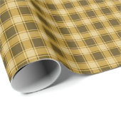 Autumn Golden Brown Gingham Geschenkpapier (Rolleneckpunkt)