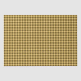 Autumn Golden Brown Gingham Seidenpapier
