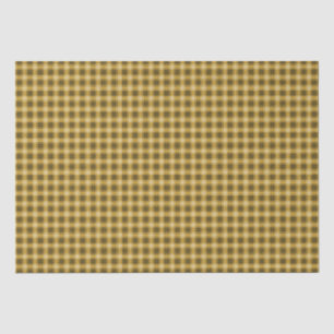 Autumn Golden Brown Gingham Seidenpapier