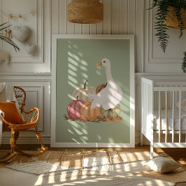 Autumn Goose Wall Art Bauernhof Print Poster