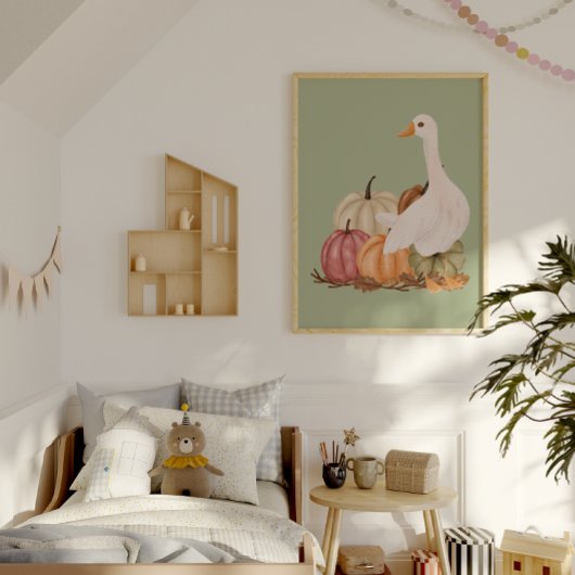 Autumn Goose Wall Art Bauernhof Print Poster