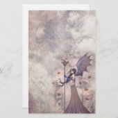 Autumn Gothic Fairy Stationary Briefpapier (Vorne/Hinten)