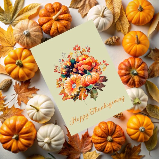 Autumn Gratitude, Thanksgiving invitation Karte