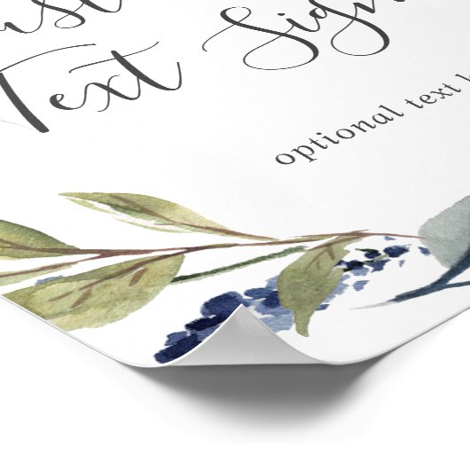 Autumn Greenerenerity Cards & Gifts Custom Text Si Poster (Ecke)