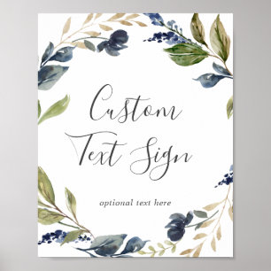 Autumn Greenerenerity Cards & Gifts Custom Text Si Poster