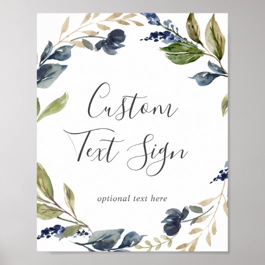 Autumn Greenerenerity Cards & Gifts Custom Text Si Poster (Vorne)