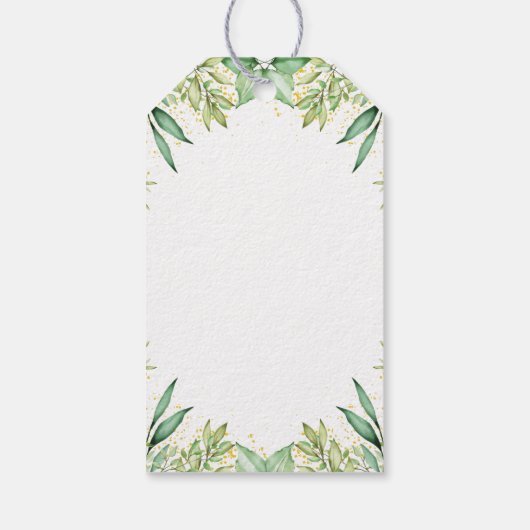 Autumn Greenerenery Pumpkin Baby Shower Vielen Dan Geschenkanhänger (Rückseite)