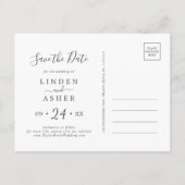 Autumn Greenerenery Save the Date Postcard Einladungspostkarte (Rückseite)