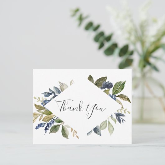 Autumn Greenerenery Vielen Dank Postcard Postkarte (Stehend Vorderseite)