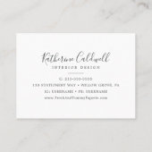 Autumn Greenerity Business Card Visitenkarte (Rückseite)