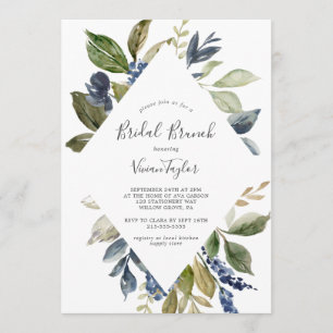 Autumn Greenery Bridal Brunch Einladung