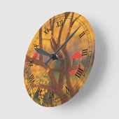 Autumn Guardian Clock Runde Wanduhr (Winkel)
