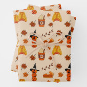 Autumn & Halloween Cozy Pattern Geschenkpapier Set (Beispiel)