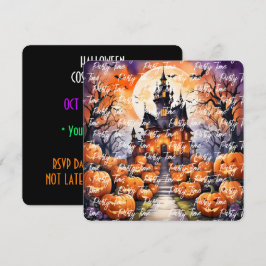 Autumn Halloween Modern Pumpkin Collection Einladung