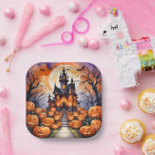 Autumn Halloween Modern Pumpkin Collection Pappteller (Party)