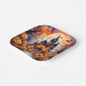 Autumn Halloween Modern Pumpkin Collection Pappteller (Gewinkelt)