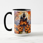 Autumn Halloween Modern Pumpkin Collection Tasse (Links)
