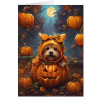 Autumn Halloween Pumpkin Puppy Niedlich
