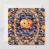 Autumn Halloween Trendy Pumpkin Collection Einladung (Vorderseite)