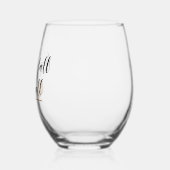 Autumn Happy Fall Y'all Pumpkin Weinglas Ohne Stiel (Links)