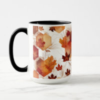 Autumn Harmony Hexagon Blätter - Combo Tasse 15 oz