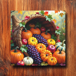 Autumn Harvest and Blessings Cornucopia Leinwanddruck