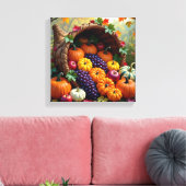 Autumn Harvest and Blessings Cornucopia  Leinwanddruck (Insitu (Wohnzimmer))