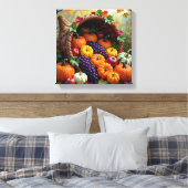 Autumn Harvest and Blessings Cornucopia  Leinwanddruck (Insitu (Schlafzimmer))