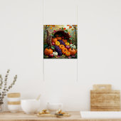 Autumn Harvest and Blessings Cornucopia Poster (Küche)