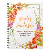 Autumn Harvest Baby Birth Stats Notizblock (Vorderseite)