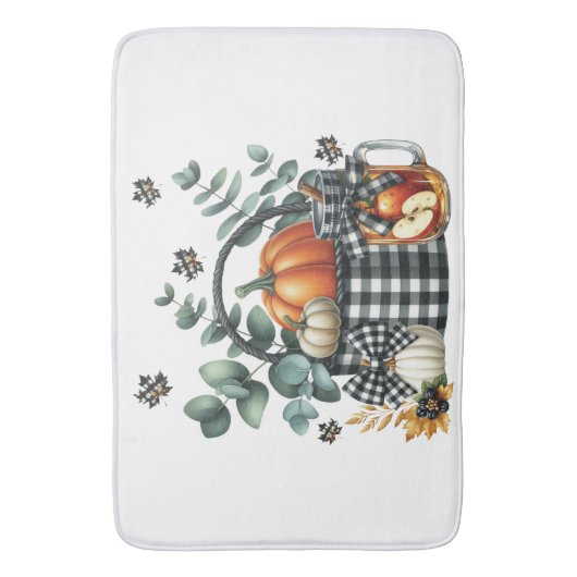 Autumn Harvest Bath Mat Badematte (Vorderseite Vertikal)