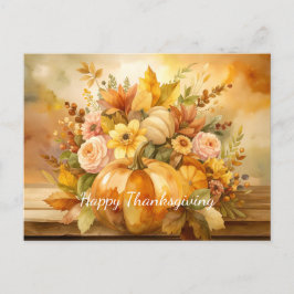 Autumn Harvest Bouquet Feiertagspostkarte