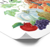 Autumn harvest cornucopia poster (Ecke)