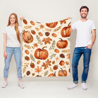 Autumn Harvest Cozy Blanket for Thanksgiving  Fleecedecke