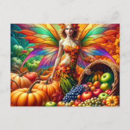 Autumn Harvest Fairy Postkarte
